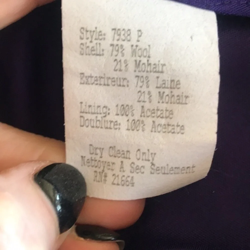 Vintage Jewel Tone Boucle Tweed Wool Blazer